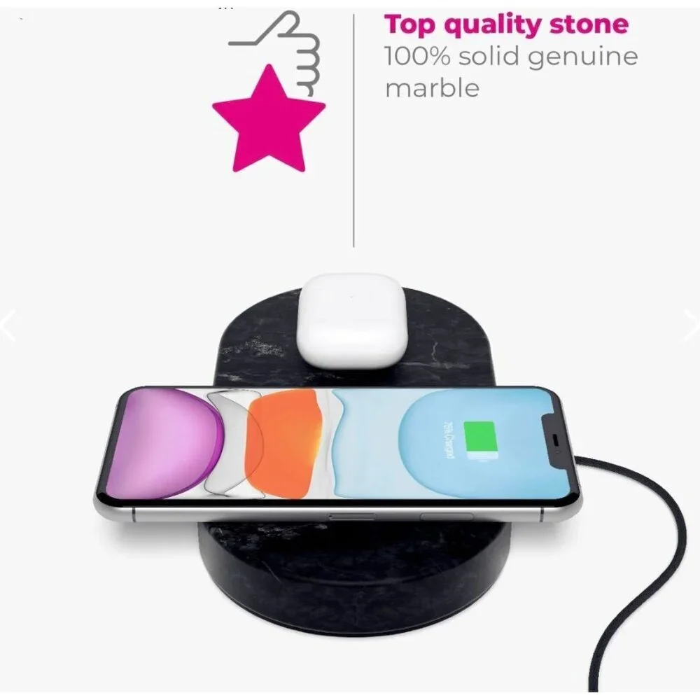 Wireless Dual Charging Pad - Black